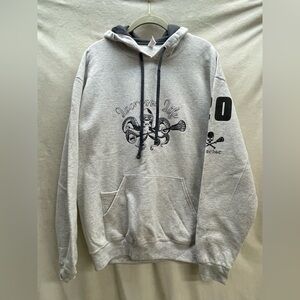 Lacrosse Life by Fruit of the Loom Light Gray Graphic Hoodie